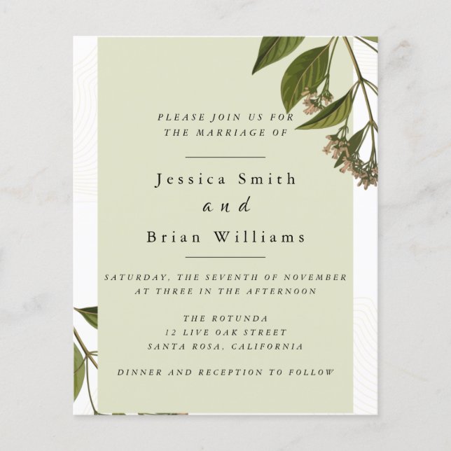 Guava Leaf Wedding Flyer (Front)