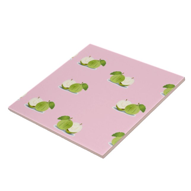 Guava on pink tile (Side)