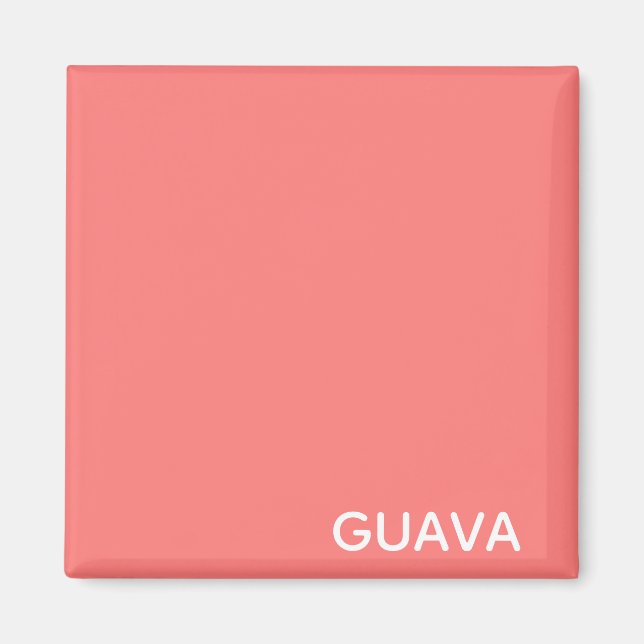 Guava pink colour name magnet (Front)