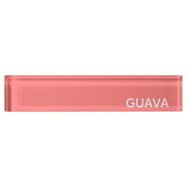 Guava pink colour name nameplate (Front)