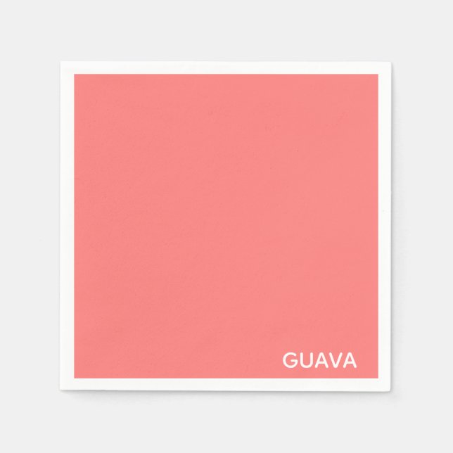 Guava pink colour name napkin (Front)