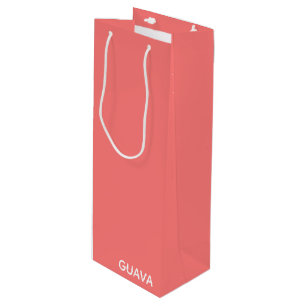 Guava pink colour name wine gift bag