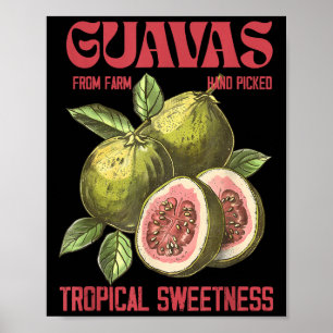 Guavas Retro Commercial Graphic Tee, Vintages Guav Poster