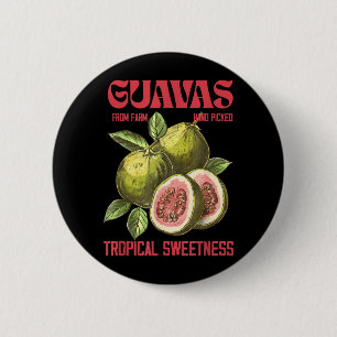 Guavas Retro Commercial Graphic Vintages Guavas 2 Inch Round Button