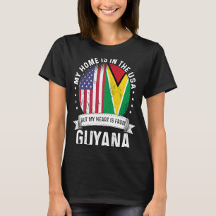 Guayanese American Patriot Grown Proud Home USA Fl T-Shirt