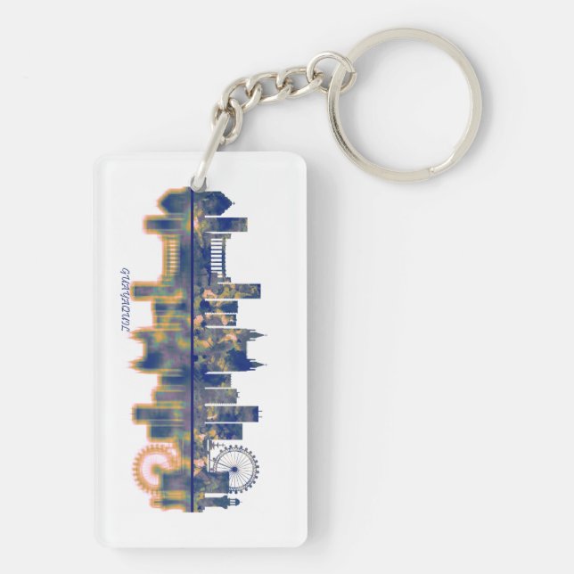 Guayaquil Skyline Keychain (Back)