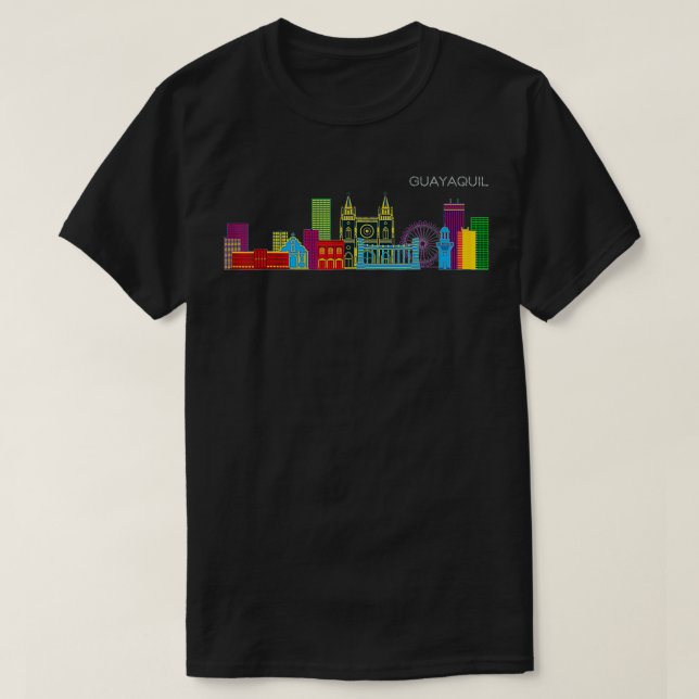 Guayaquil Skyline  T-Shirt (Design Front)