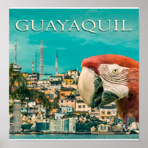 Guayaquil Touristic Postal Design Poster