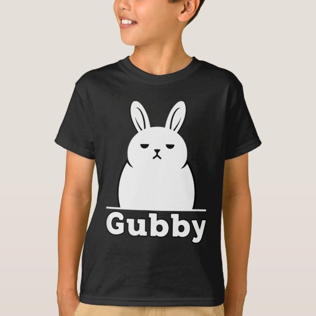 Gubby rabbit anime funny character cute grumpy T-Shirt (Front)