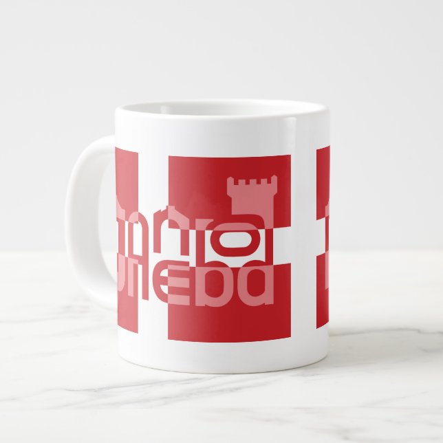 Gud Velsigne Dig, Min Danske Ven Large Coffee Mug (Front Left)