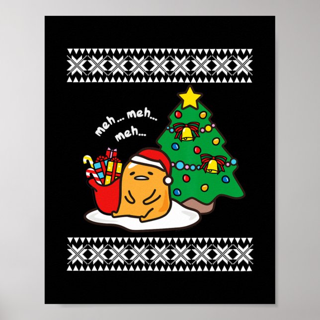 Gudetama Ugly Christmas Sweater Tee  Poster (Front)