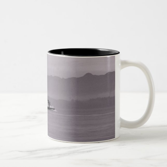 Guemes Island Ferry Two-Tone Coffee Mug (Right)