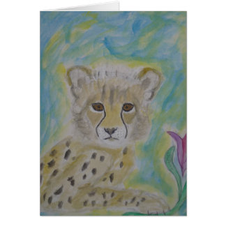 guépard et fleur de bébé