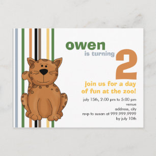 Guépard • Invitation d'anniversaire