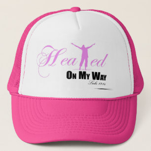 Guéri sur mon casquette de manière (rose, blanc,