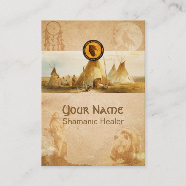 Guérison de Shamanic - carte de visite (Devant)