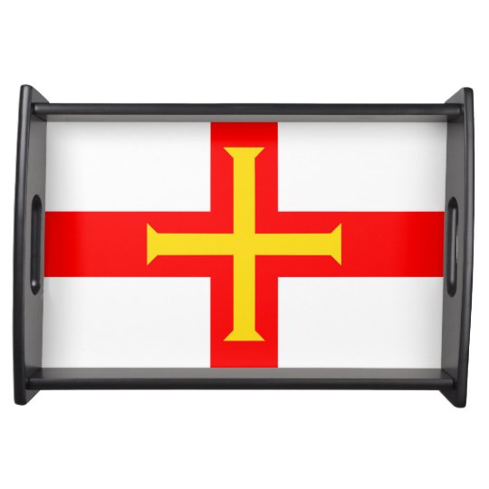 Guernsey country long flag nation symbol republic serving tray
