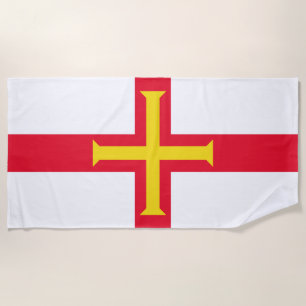 Guernsey flag Beach Towel