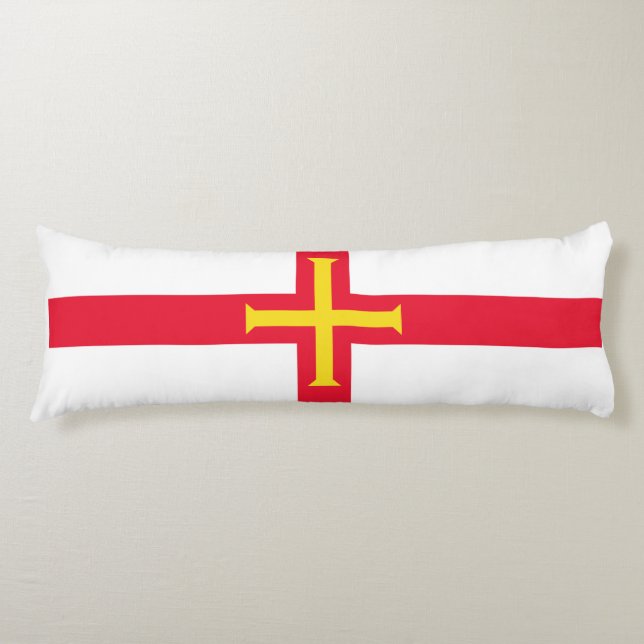 Guernsey flag body pillow (Front)