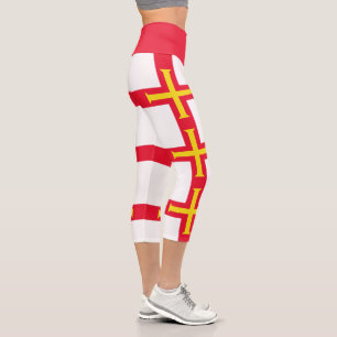 Guernsey Flag Capri Leggings