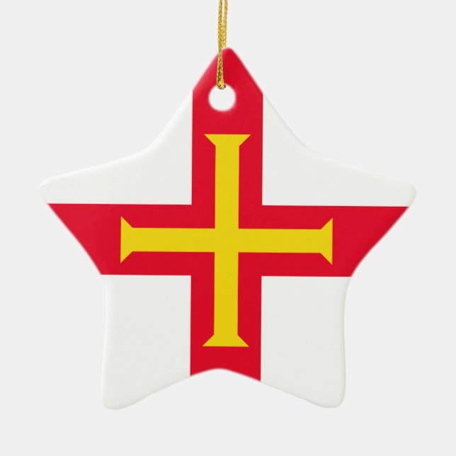 Guernsey Flag Ceramic Ornament (Front)