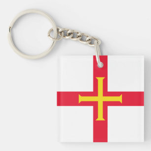 Guernsey Flag Keychain