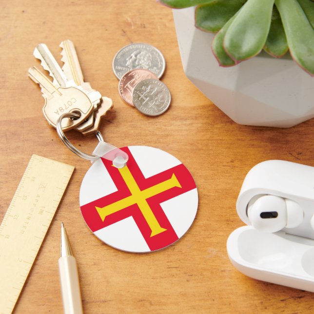 Guernsey flag keychain (Desk)