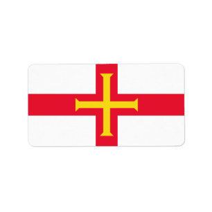 Guernsey flag label
