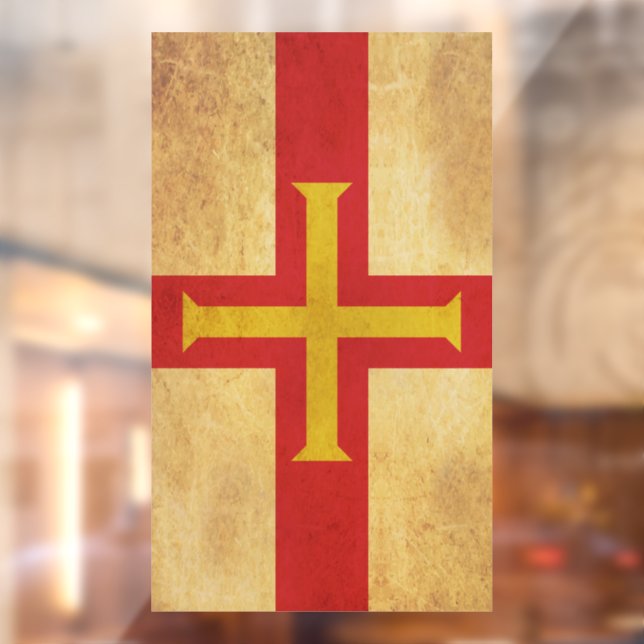 Guernsey Flag Vintage Design Window Cling (Sheet 2)