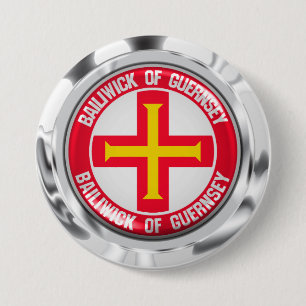 Guernsey Round Emblem 3 Inch Round Button