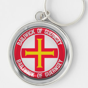 Guernsey Round Emblem Keychain