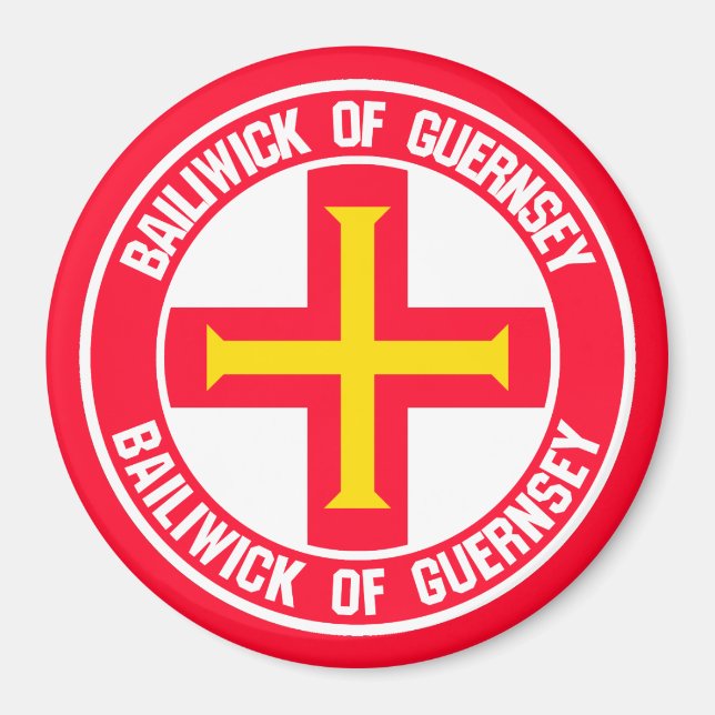 Guernsey Round Emblem Magnet (Front)