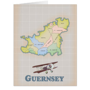 Guernsey vintage map