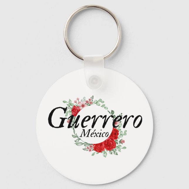 Guerrero Mexico Travel Destination Bridesmaid  Keychain (Front)