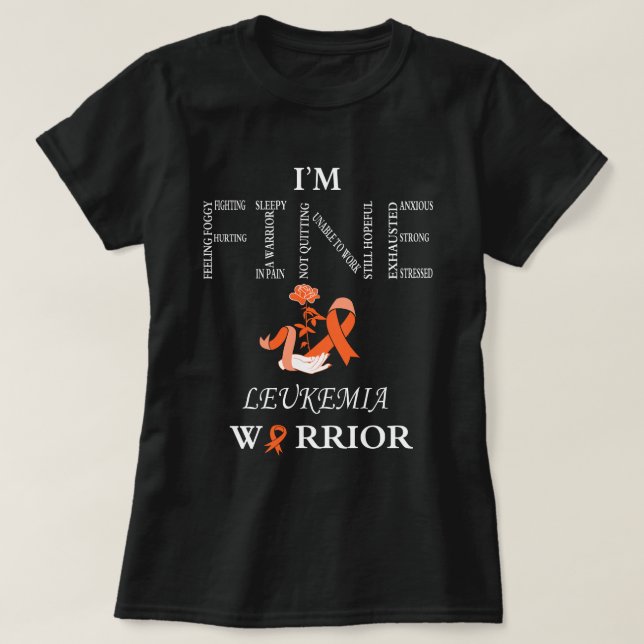 guerrier de T-shirt leucémie (Design devant)