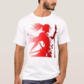 Guerrier en Rouge - T-shirt femme Silhouette Power