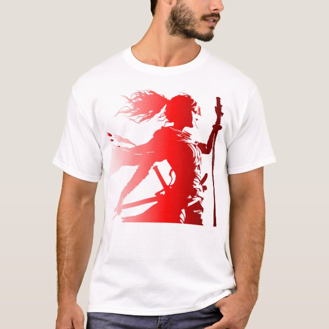 Guerrier en Rouge - T-shirt femme Silhouette Power (Devant)