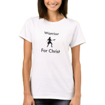 Guerrier féminin pour le T-shirt de base du Christ