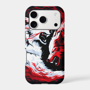 Guerrier Loup Cosmique Rouge Blanc