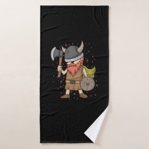 Guerrier viking à barbe et armure