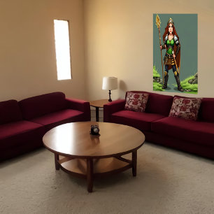 Guerrière de Gnome   AI Art Poster