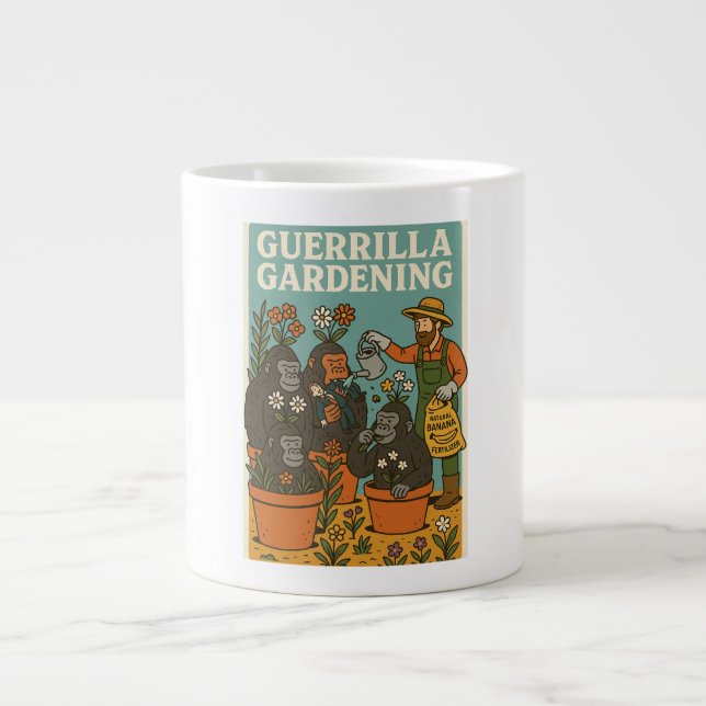 Guerrilla Gardening Large Coffee Mug (Front)
