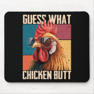 Guess A What Chicken B Utt Rooster Sungles Farm Po Mouse Pad