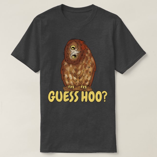 Guess Hoo Funny Owl T-Shirt (Design Front)