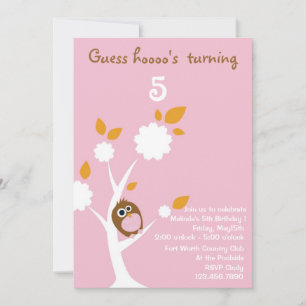 Guess Hoooo .... Kids birthday invites