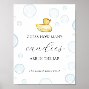 Guess How Many Are in the Jar Shower Game Poster