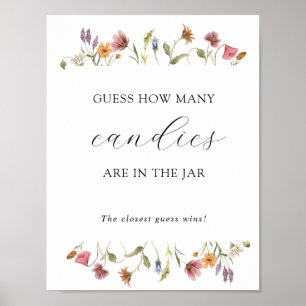 Guess How Many Are in the Jar Shower Game Poster