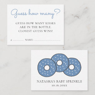 Guess How Many Blue Doughnuts Baby Sprinkle Game Business Card
