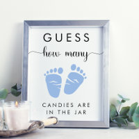 Guess How Many Candies Baby Boy Shower Game