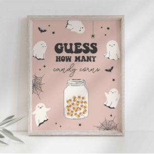 Guess How Many Candy Corns in the Jar Party Sign